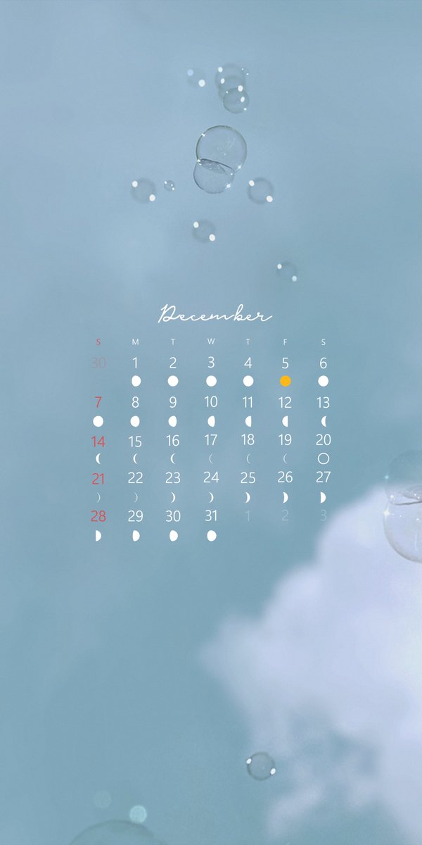 12月のカレンダーです
今年も最後の月だね。ぜひ使ってください:)