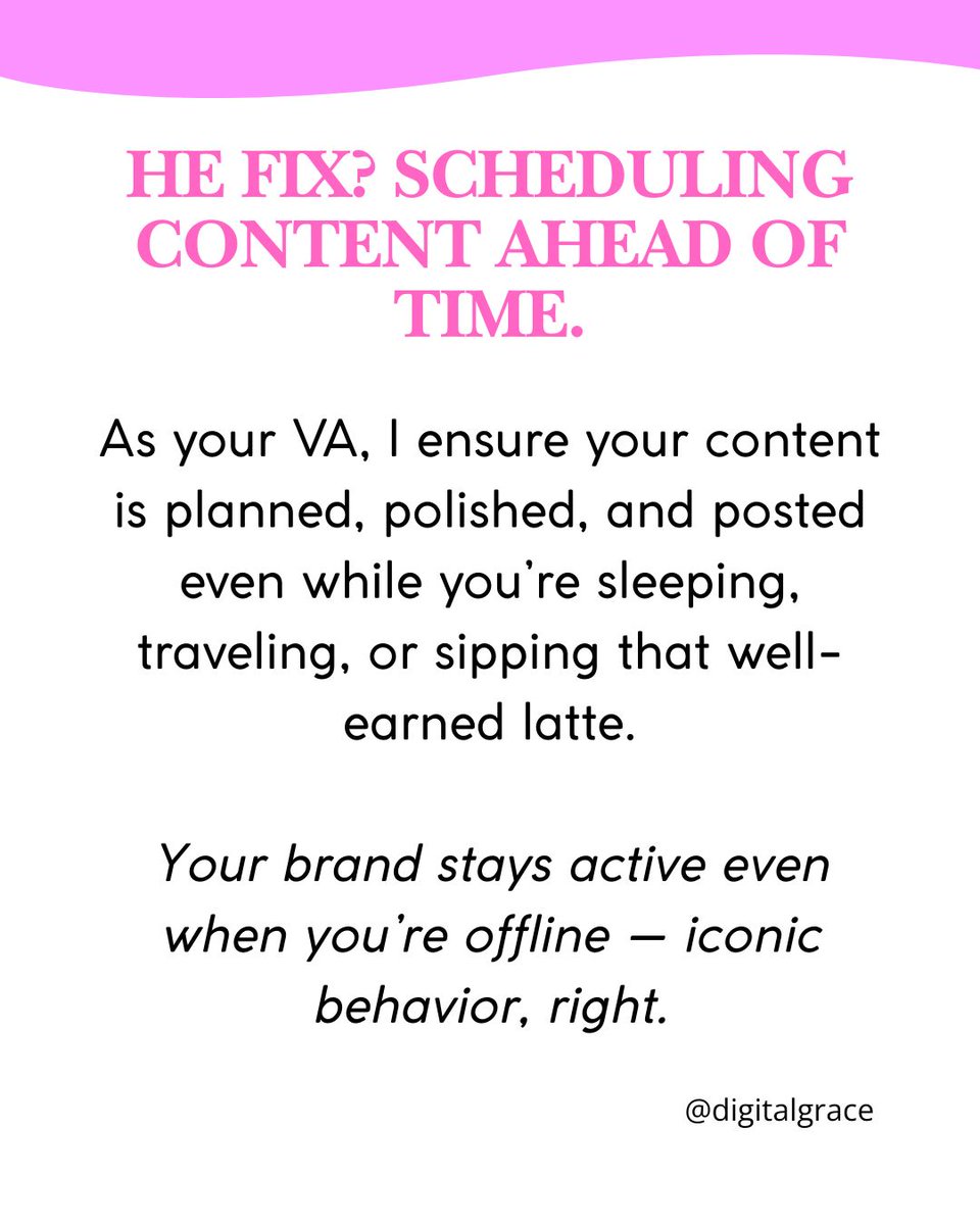 Bajao64890Va's tweet image. Tired of scrambling for content every day? Here’s the VA secret that keeps your brand consistent, even when you’re busy. 

Want your content planned and scheduled weeks ahead?
Send me a message. let&apos;s make your digital presence effortless and consistent. 

#VirtualAssistantPH