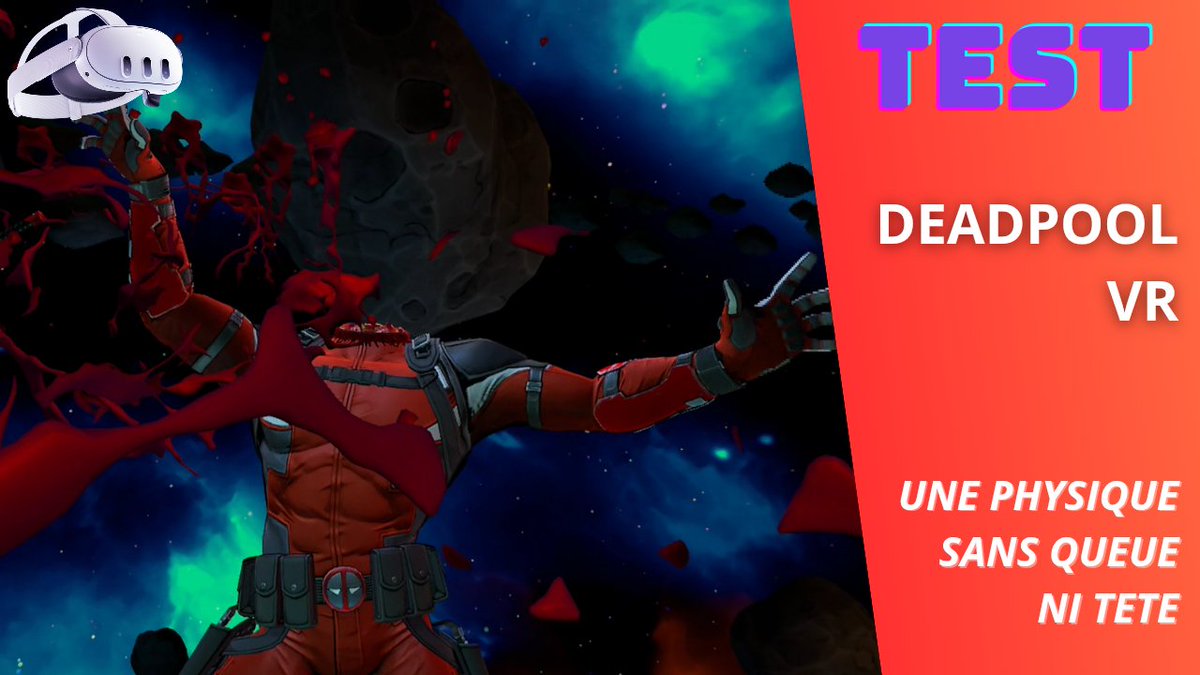 Le test de Deadpool VR est en ligne !
Le nouveau gros jeu de Meta et <a href="/twisted_pixel/">Twisted Pixel</a>

Nouvelle référence dans la VR ou un vrai flop ? Peut être un peu des 2 !
youtu.be/D45cUau4LMc

#VR #metaquest3 #Quest3 #deadpool