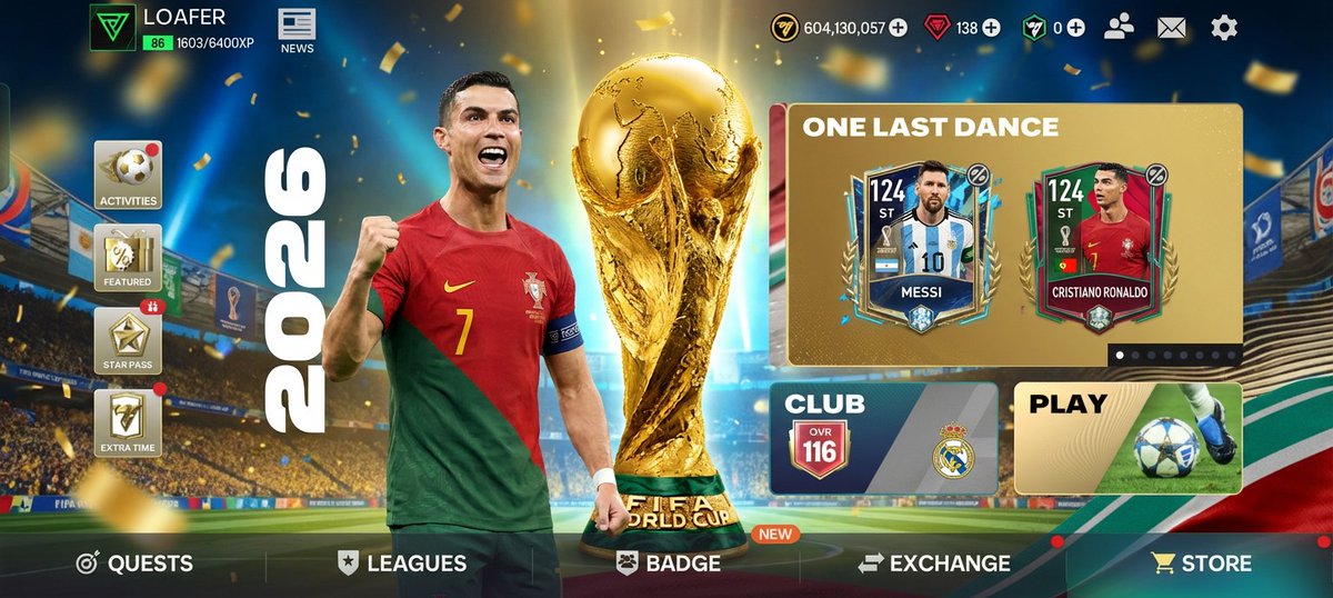 LoaferXt's tweet photo. FC Mobile x World Cup 2026
One Last Dance 🌏
#fcmobile #FIFAWorldCup 

@FirstHalfYT @tutiofifa https://t.co/ssNIDfs9Fn