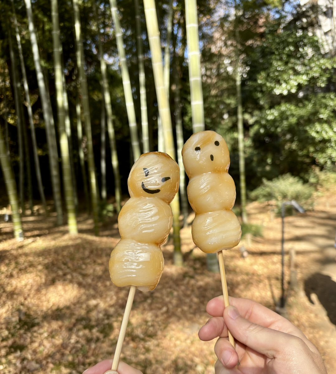 cstkhs's tweet image. 晴天の日曜、六義園の紅葉を観てきました🍁来週末も見ごろだと思うのでおすすめです👌

入り口付近のみたらし団子が可愛い＆美味しくてこれまたおすすめ🤤💕