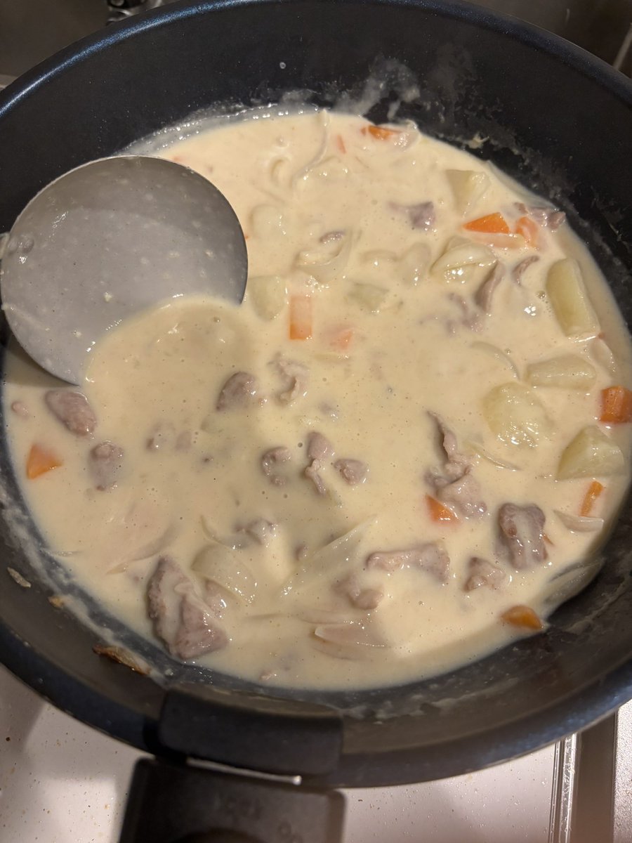 cray_man's tweet photo. 何も言われなければクリームシチュー
(カレーです) https://t.co/7EWYX1LFXw