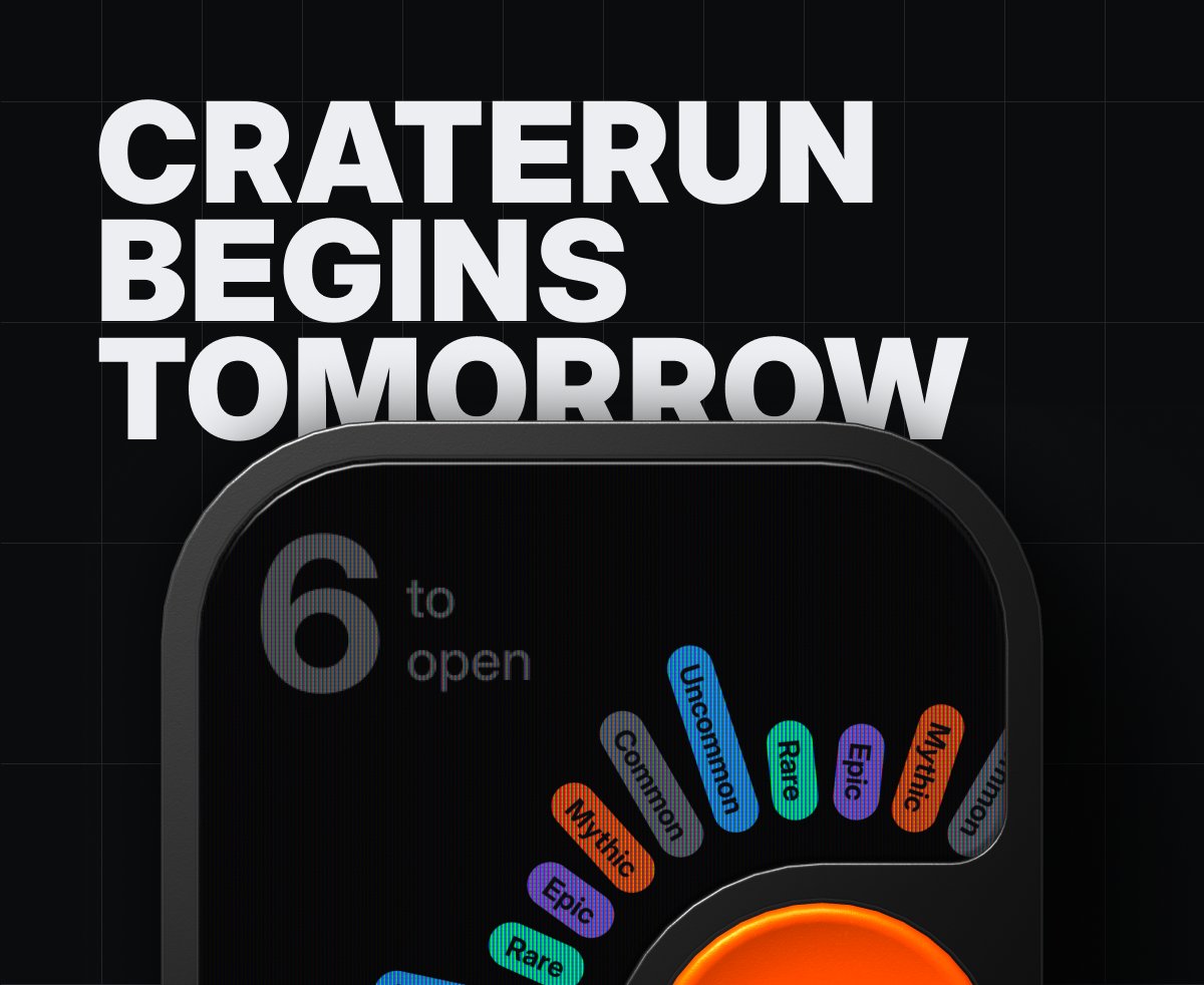 Craterun begins tomorrow → Dec 1 📦

The countdown is almost over.

Details → infinex.xyz/craterun