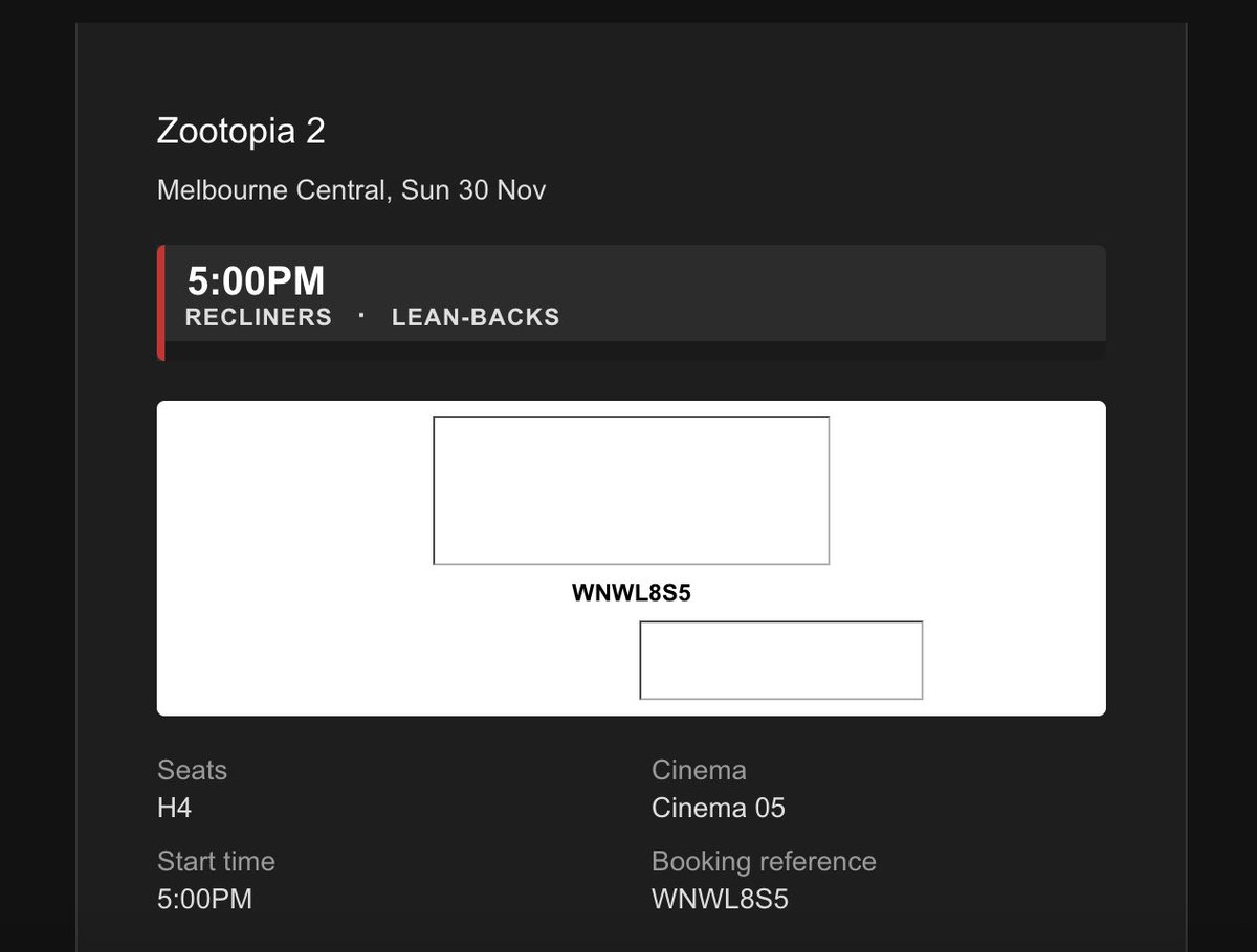 Samxu34600642's tweet photo. The first movie ticket in Australia in my life was dedicated to Zootopia 2. (The movie is great! Ready to watch it for second time.) https://t.co/oeUU2ujmT6