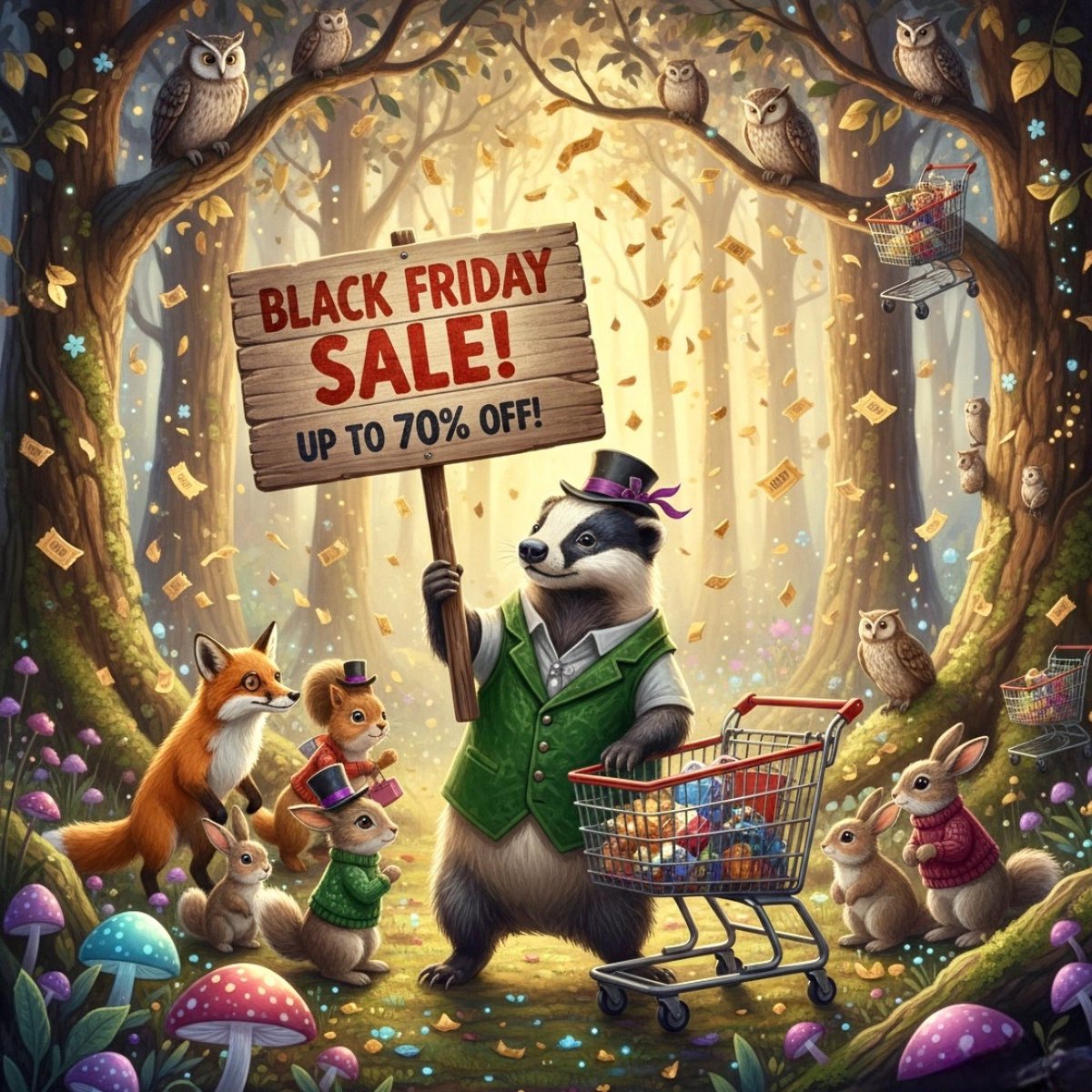LumpyandFriends's tweet image. 🎉 It's On Now! Our Black Friday Badger Sale is here! 🦡 Dive into unbelievable discounts with up to 70% OFF on just nice things! Hurry, stock is selling fast! 🛍️ Visit us online and snag your favorites before they're gone! 👉 wix.to/pRwrXcR #BlackFridaySale #ShopSmart