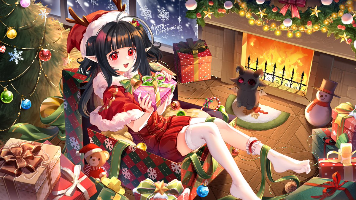 hand me hot chocolate and fuzzy socks, it's that time of the year again 💚❤️

Christmas Postkarte auf Ko-fi 🫶🏻 
🎨 NovaYStudio