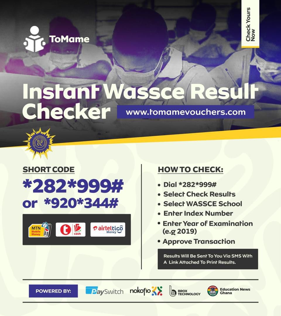 Bulldoc_Ameyaw's tweet image. ToMaMe be the fastest way to check WASSCE results.

#CheckWASSCEResultsWithToMaMe