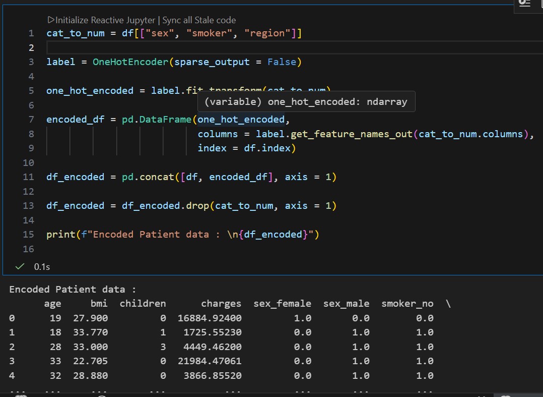 ottoyeeb's tweet image. Here is a simple encoding for three categorical columns. 
I am open to collaborative projects.
#DataScience #MachineLearning