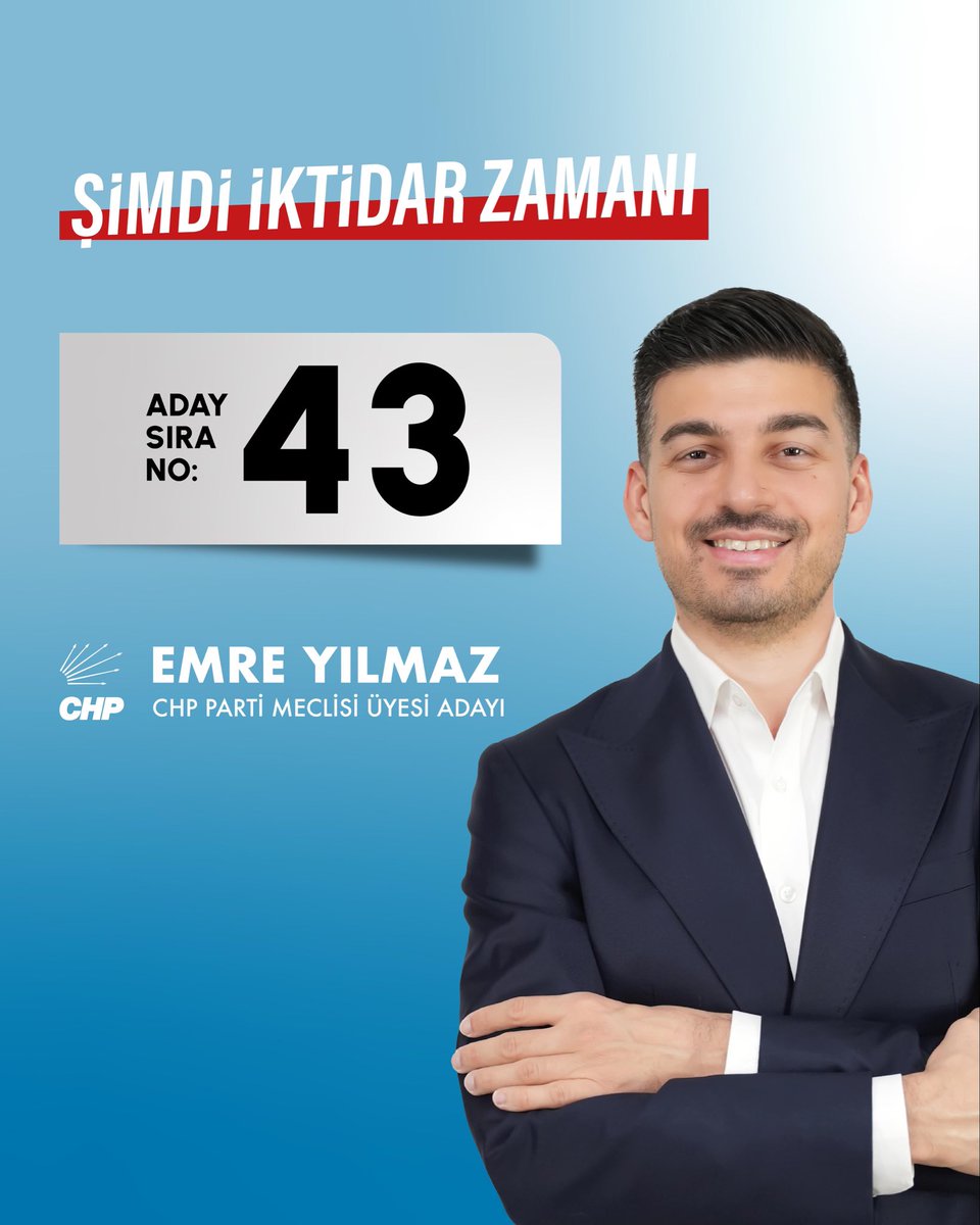 Değerli yol arkadaşlarım, baba ocağımızın kıymetli delegeleri ve üyeleri

Partimizin 39. Olağan Kurultayı’nda, Genel Başkanımız Sayın Özgür Özel’in liderliğinde yürüttüğümüz iktidar yolculuğunda Parti Meclisi Üyesi adayıyım.

43 aday numarasına desteklerinizi bekliyorum.