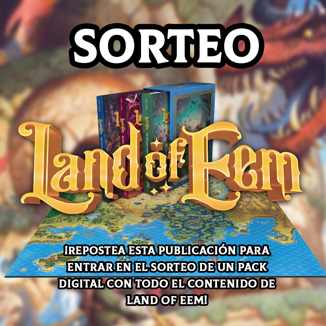 ⏰Mañana a las 18:30 <a href="/CursedInk2/">Cursed Ink</a> y <a href="/Yurian00/">Yurian00</a>  hablarán del 2025/26 de la editorial y sobre todo de Land of Eem, en mecenazgo esta misma semana. Entra en el sorteo de un pack digital del juego solo con repostear y ven a vernos, habrá galletas (y más sorteos 👀) #landofeem
Enlace⬇️