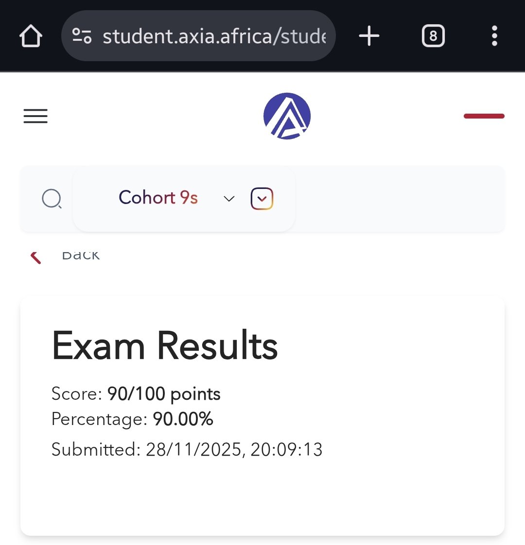 _GeminiSmurf's tweet image. Just aced my first exam with Axia Africa!

That was intense, but seeing the results made it all worth it! Big thanks to the incredible Axia team and my amazing tutors for all the guidance. Excited for what&apos;s next and ready to keep learning and growing! #AxiaAfrica 
#Techlearning