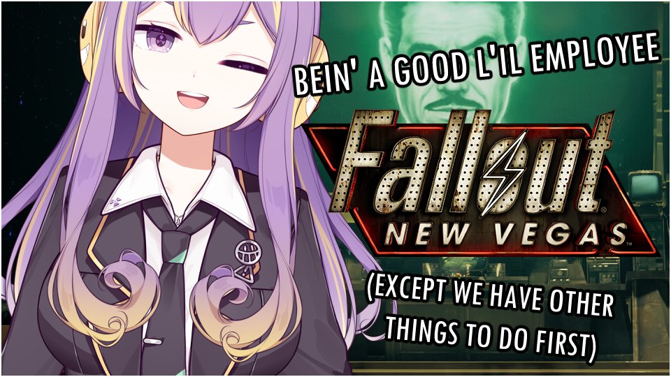 haha, more running around New Vegas instead of doing what Mr. House wants us to do!!! ✨

(we'll get to it soon boss, I swear, I'm just taking the initiative as an employee!)

☢️ twitch.tv/vividlyVIVI 🌵
