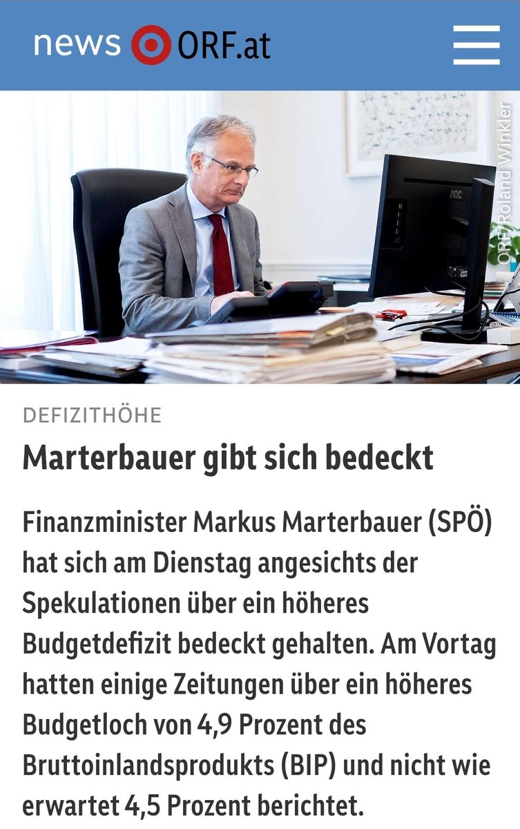 Ich denke viel darüber nach, dass wir einen Finanzminister mit vielen Jahren Erfahrung im Finanzministerium hatten, der sagte es geht alles ohne neue Steuern.

Und dann setzte man einen Sozialisten hin und wir haben plötzlich Milliardensteuererhöhungen und trotzdem 5% Defizit.