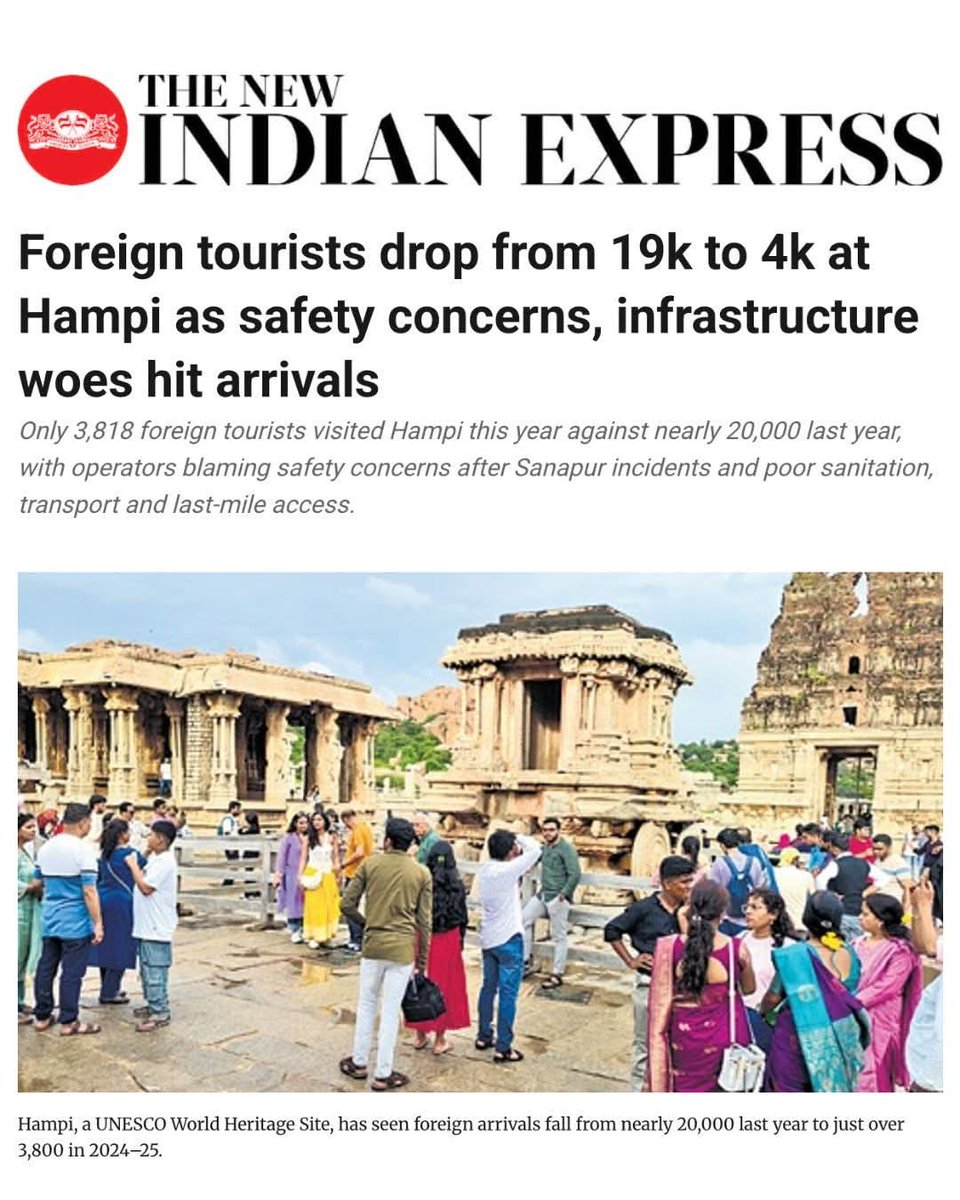backupamit's tweet image. Hampi is one of India&apos;s greatest historical treasures. It was the capital of the Vijayanagra empire.

Protecting Hampi is not just about tourism, it is about preserving our cultural pride.