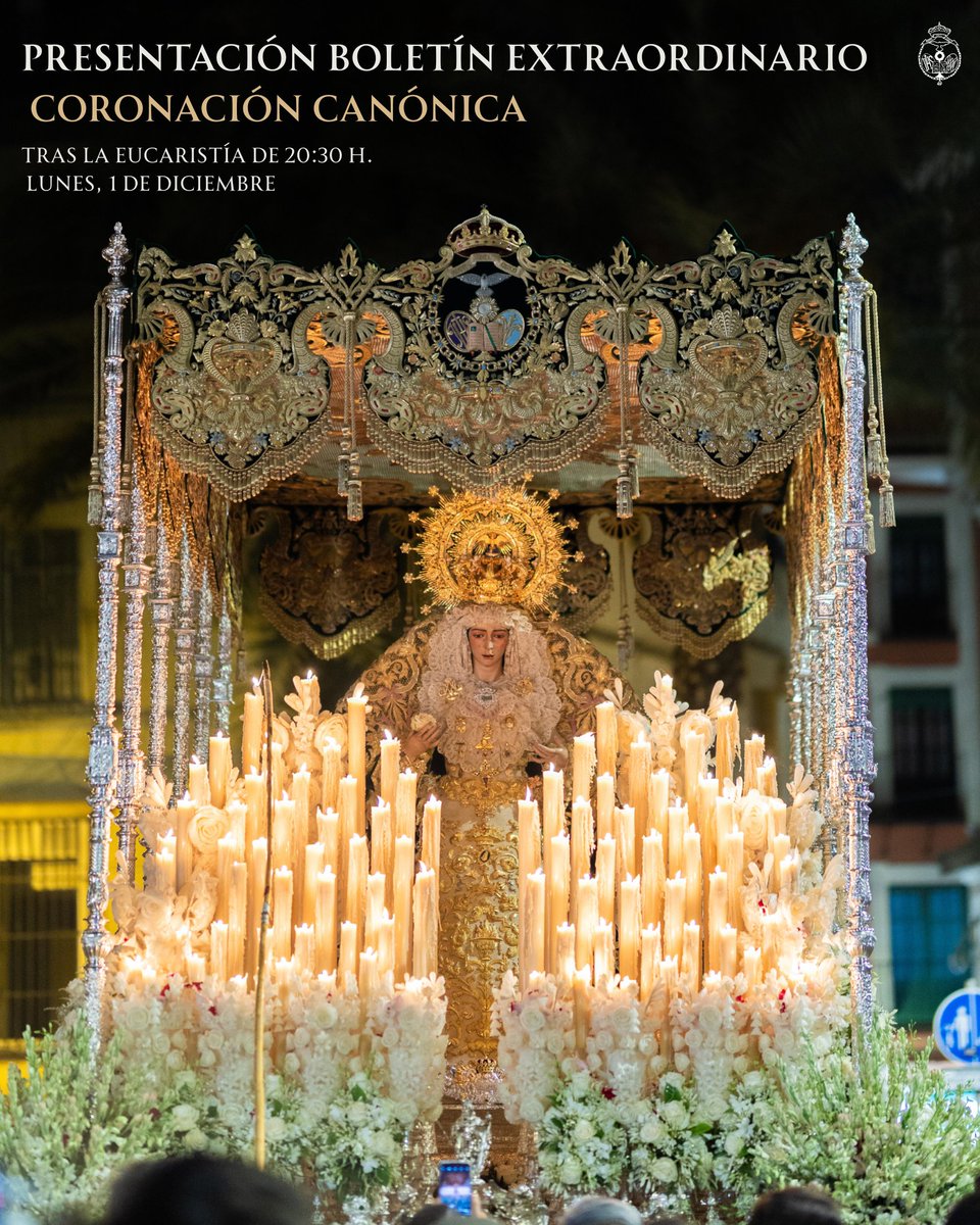 #CORONACIÓN | El próximo lunes, tras la Misa de Hermandad, se procederá a la presentación del boletín extraordinario que nuestra corporación ha realizado con motivo de la Coronación Canónica de María Santísima del Rocío.

Aquel hermano que desee adquirirlo podrá hacerlo a partir