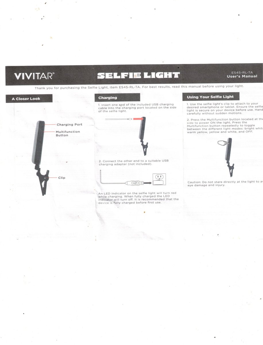 Kevin_Baris's tweet image. Vivitar selfie light user manual #usermanual