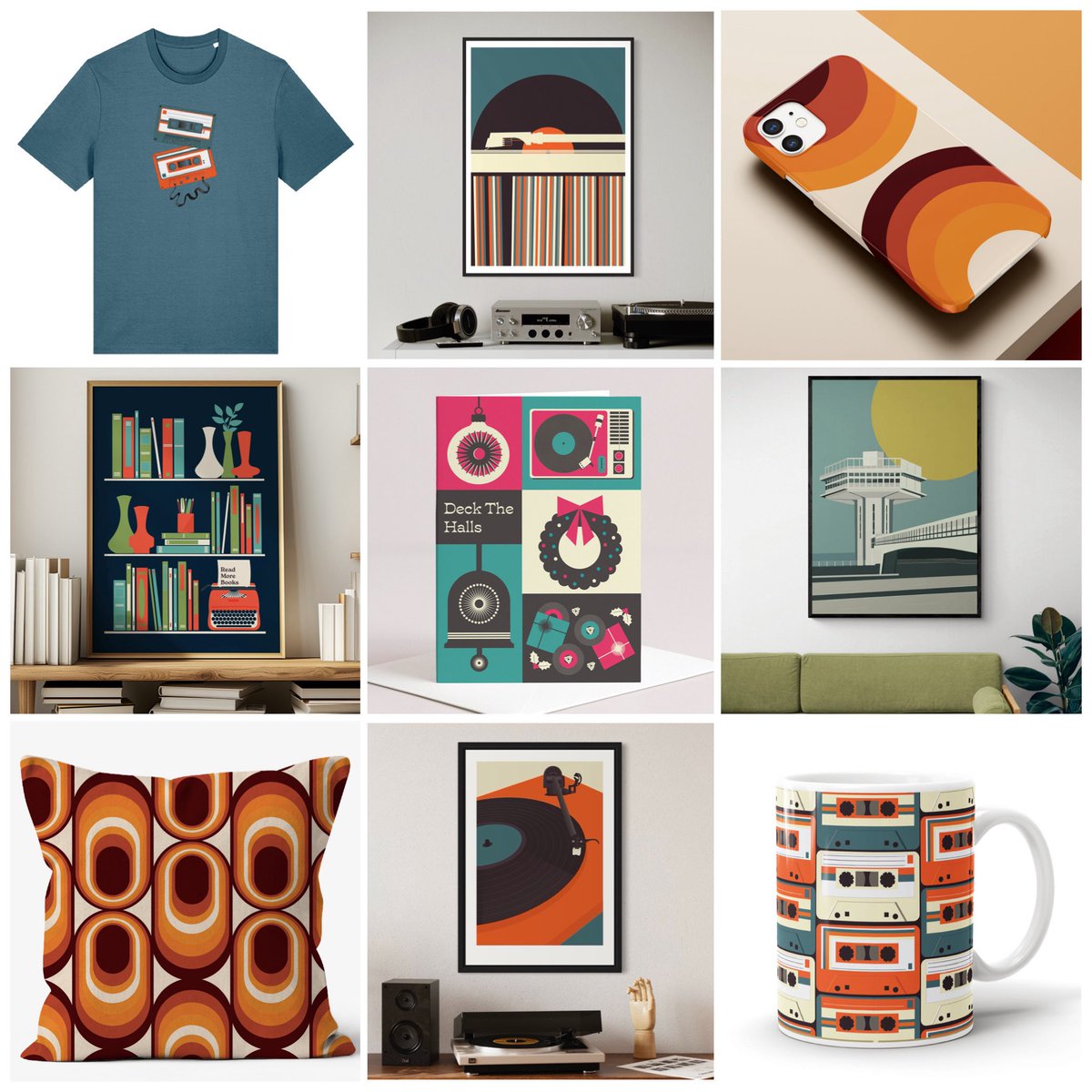 GailMyerscough's tweet photo. Christmas sorted. Prints, homewares, cards and t-shirts inspired by midcentury design, music and architecture. Designed in Manchester. Made in the UK. https://t.co/efvD9Je1ue 
#Christmasgift #shopindie https://t.co/lbzUQVpePL