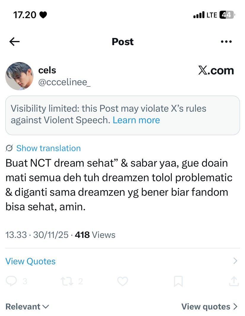 Arsip dlu nctzen ngedoain orang mati just bcs of KPOP. Kemaren2 udah bawa2 orang tua, doain masuk neraka, sekarang didoain mati. Besok apalagi nih?