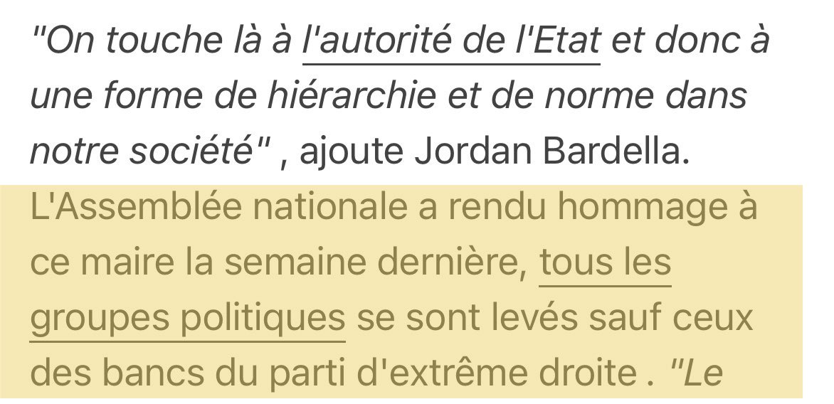 Le #RN, ce sont des gens qui crient à l’agression pour un œuf, mais dont le groupe a refusé de se lever à l’Assemblée nationale en solidarité avec le maire de #SaintBrevin visé par des menaces de mort et dont la maison a été brûlée.

Faut savoir doser, les gars…
