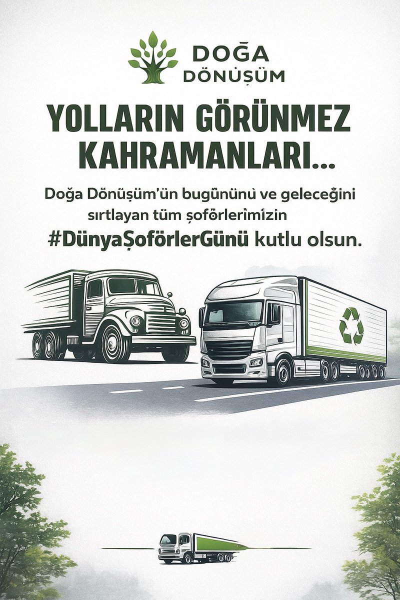 Geçmişten bugüne Doğa Dönüşüm ailesinin yükünü omuzlayan tüm şoförlerimizin #DünyaŞoförlerGünü’nü kutlarız.
Emeğiniz, özveriniz ve yol arkadaşlığınız için teşekkürler. İyi ki varsınız.