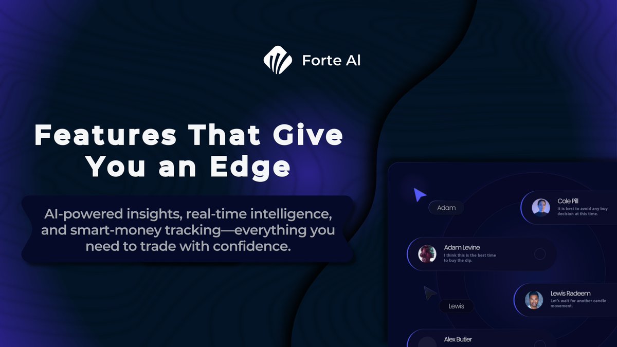 ForteAI_X's tweet image. ⚡ ForteAI: Features That Give You an Edge

In crypto, data without context is just noise.

#ForteAI cuts through that noise. Instead of endless links, our NLP engine gives you direct answers to complex questions. We go beyond the charts to explain the story behind a token’s…