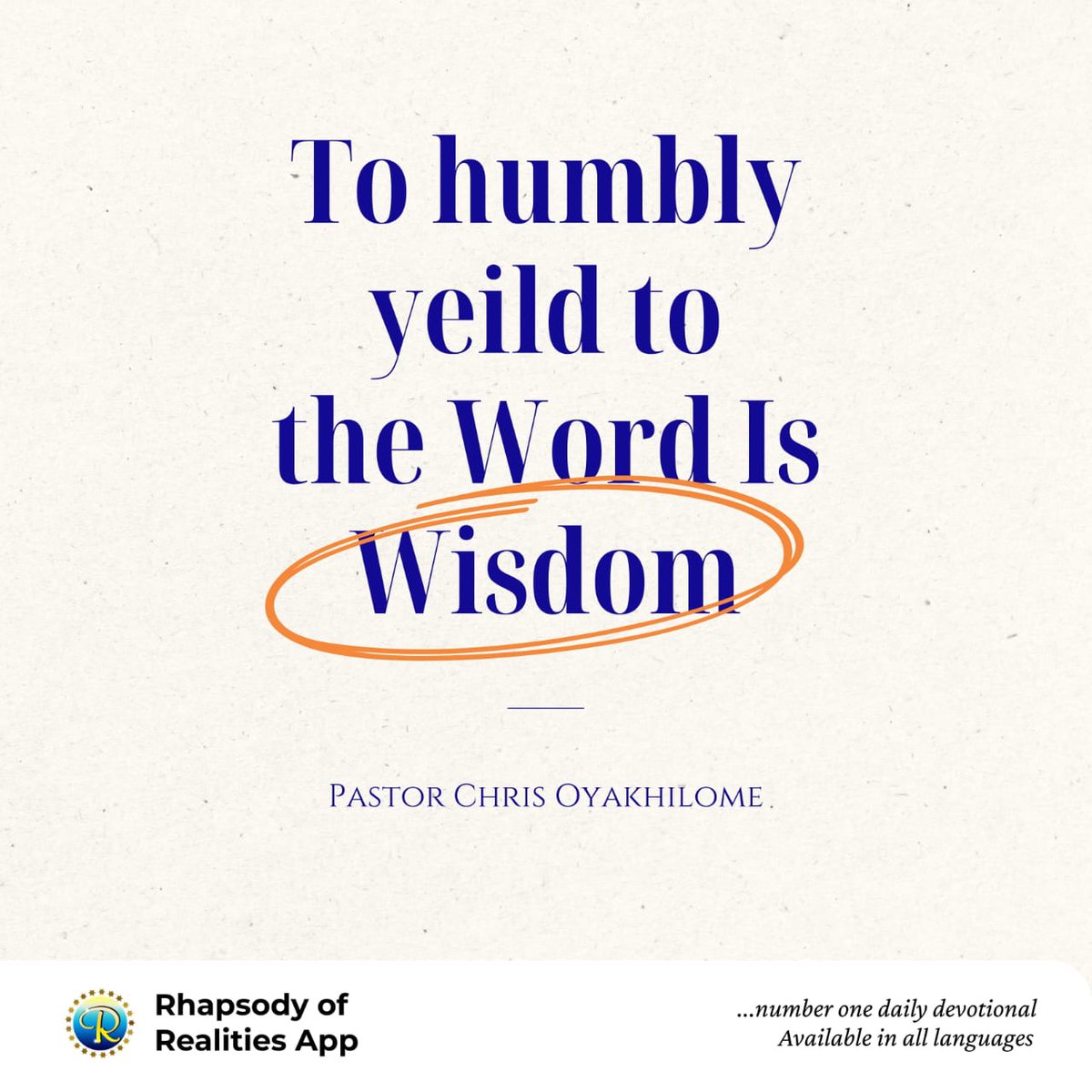 Labanabraham1's tweet image. Millions read this devotional every morning…
There’s a reason. 
Download free &amp;amp; see why: myapp.rhapsodyofrealities.org
#ILoveRhapsodyOfRealities
#AskMeForYourRhapsody