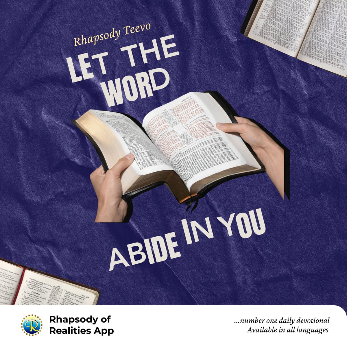 Labanabraham1's tweet image. Millions read this devotional every morning…
There’s a reason. 
Download free &amp;amp; see why: myapp.rhapsodyofrealities.org
#ILoveRhapsodyOfRealities
#AskMeForYourRhapsody