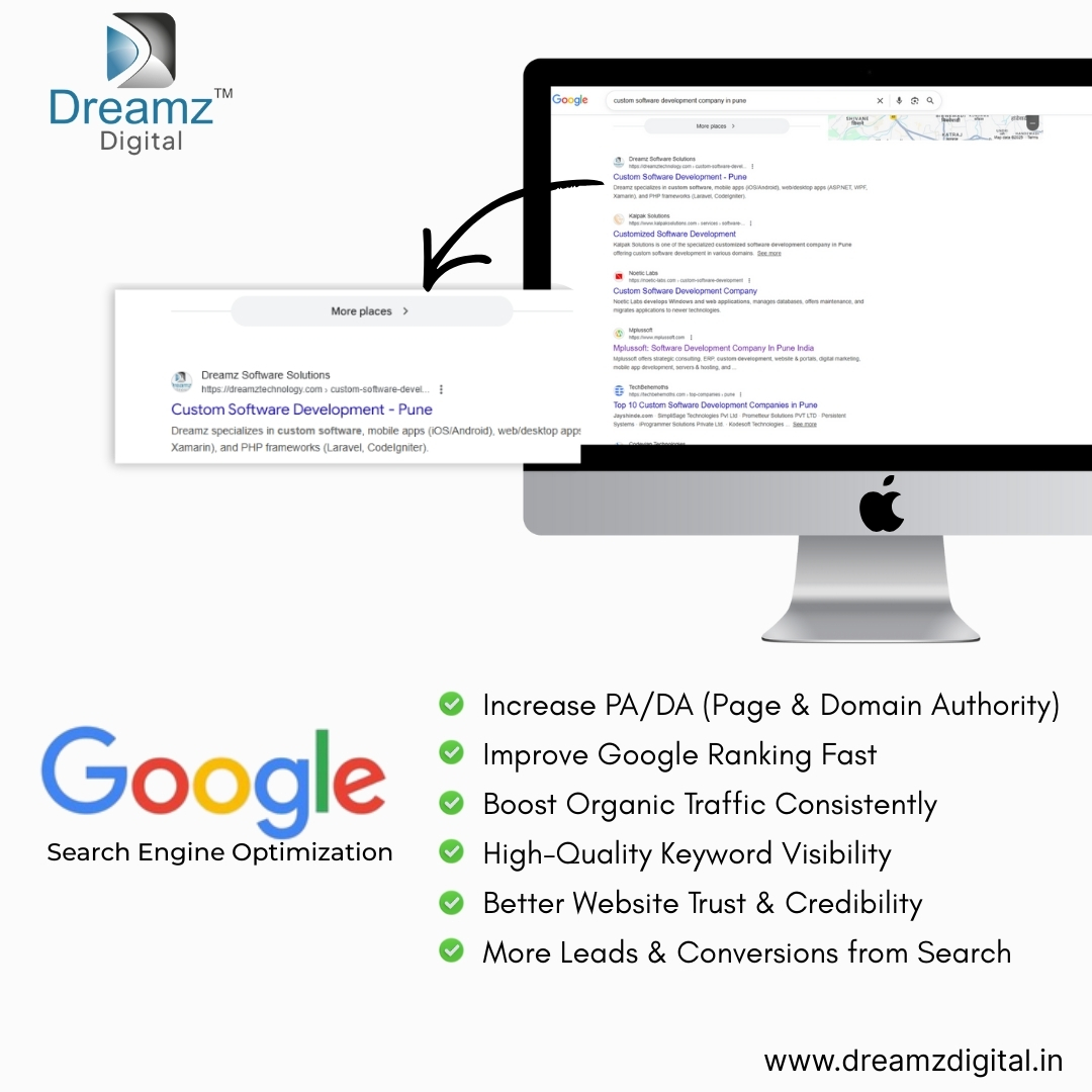 dreamz_tech's tweet image. Boost your SEO game!
Increase PA/DA, rank higher, gain trust &amp;amp; drive consistent organic traffic.
Digital Marketing Agency in Pune
#SEO #SearchEngineOptimization #GoogleSEO #DomainAuthority #OrganicTraffic #KeywordRanking #DreamzDigital