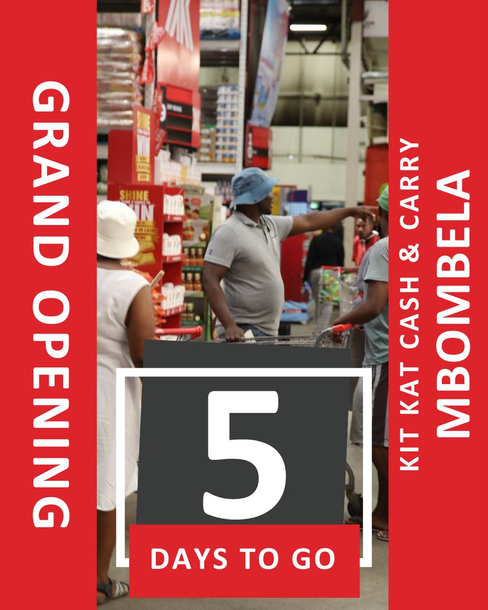 KitKatGroupSA's tweet image. The countdown is getting real ⏰
Just 5 days until we open our doors in Mbombela! Can you feel the excitement? 👀