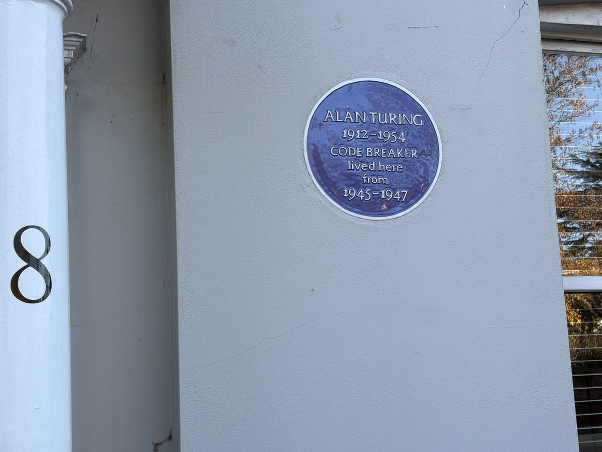 devadam88's tweet image. Stayed at Alan Turing’s old house this weekend. 👀