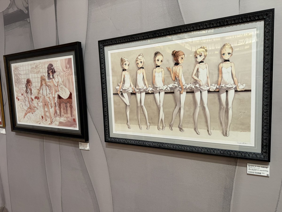 直筆サイン入り大槍葦人 キャンバスアート 四艶少女画展受注生産 大槍葦人30周年記念画展｜nyalra