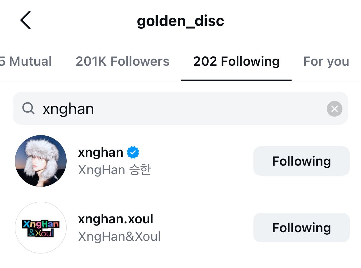 SEUNGHAN_ID's tweet image. 251123 | Akun Golden Disc Awards terlihat mem-follow XngHan di Instagram. Semoga XngHan bisa berkesempatan tampil di acara awards ya!🥺

#XngHan #승한 #XngHan_Xoul
@XngHan_official