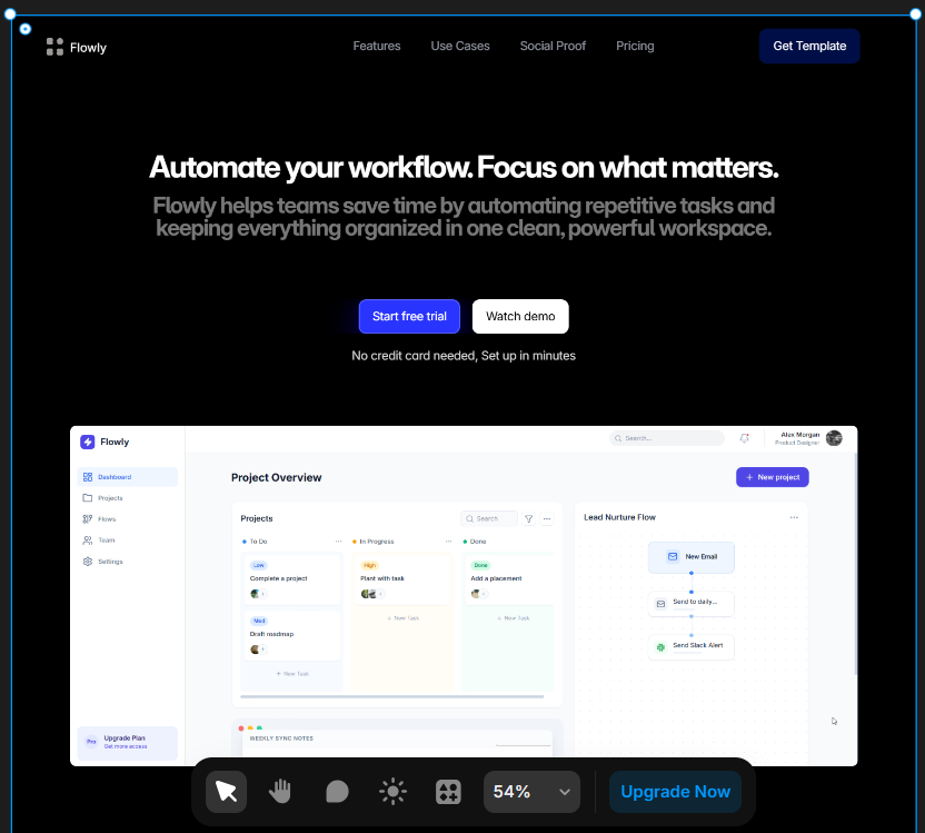 ByLazaar's tweet image. Day 1/30. 

Woke up at 5:30 AM. Deep work session done before the world is awake. Building a SaaS template in Framer. 

Focus today: Hierarchy and Responsiveness. #FramerChallenge