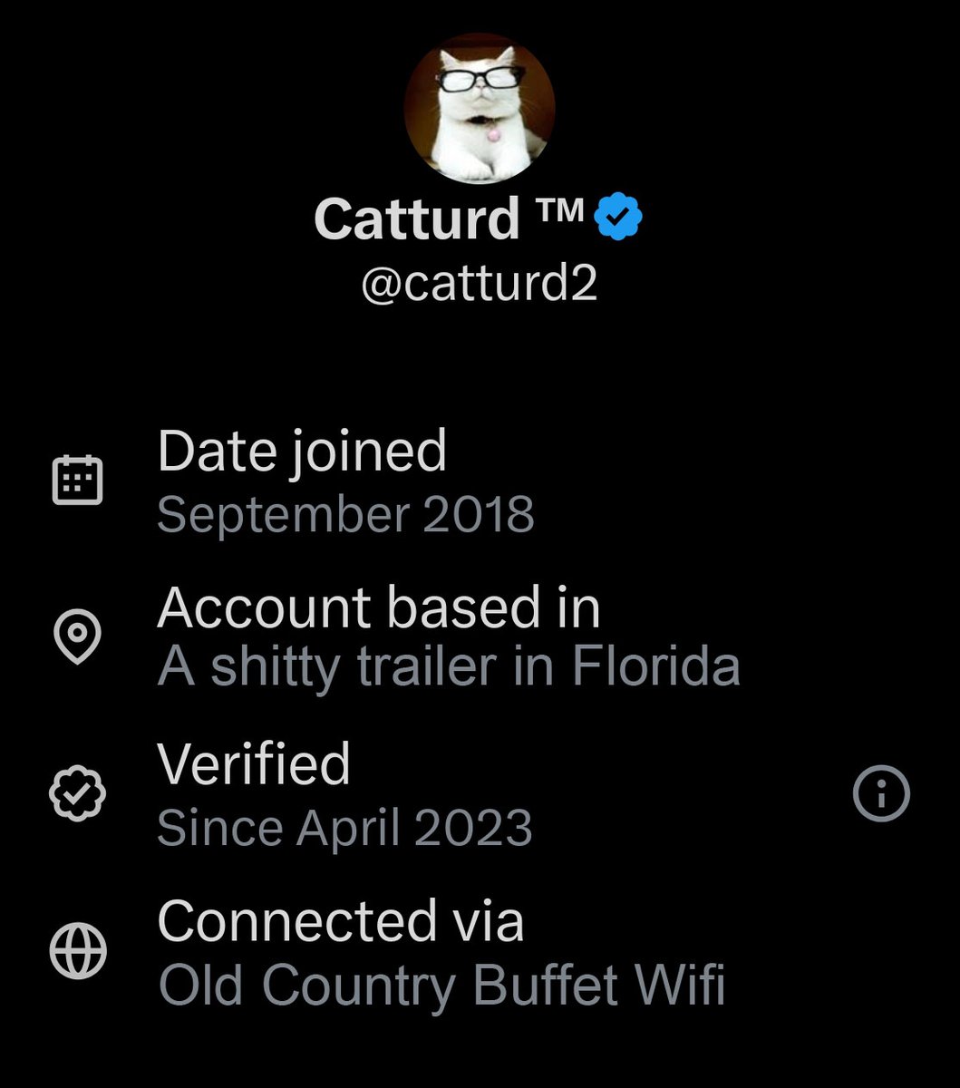 TheRealThelmaJ1's tweet image. Well we did verify that Catturd is American at least