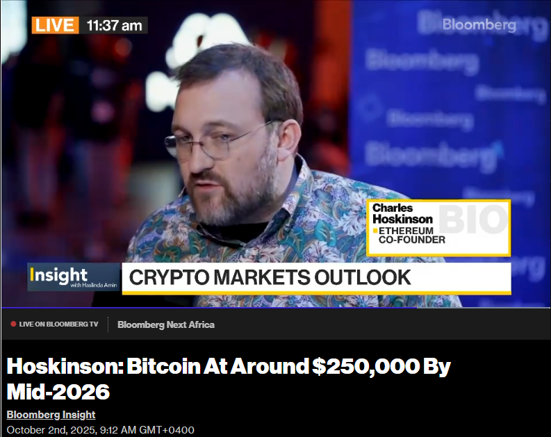 coinbureau's tweet photo. 🔥HOSKINSON PUSHES HIS $250K BITCOIN TARGET TO LATE 2026.

After calling for $250,000 $BTC by end-2025 in April and then moving it to mid-2026 in October, he now expects it to happen by the end of 2026. https://t.co/uyCKexxoKF
