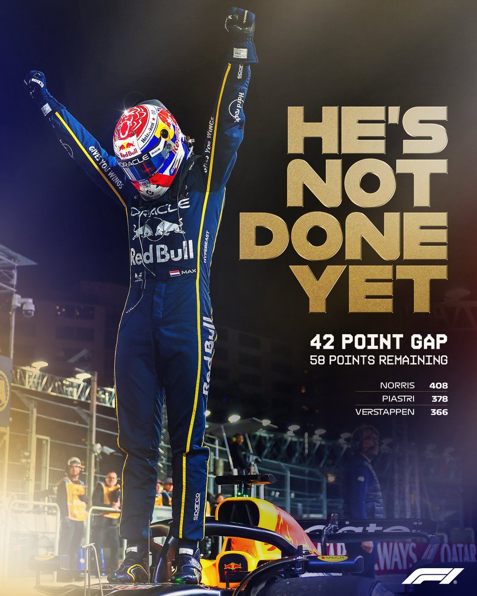 F1's tweet image. Keeping himself in title contention 👏👀 @Max33Verstappen 

#F1 #LasVegasGP