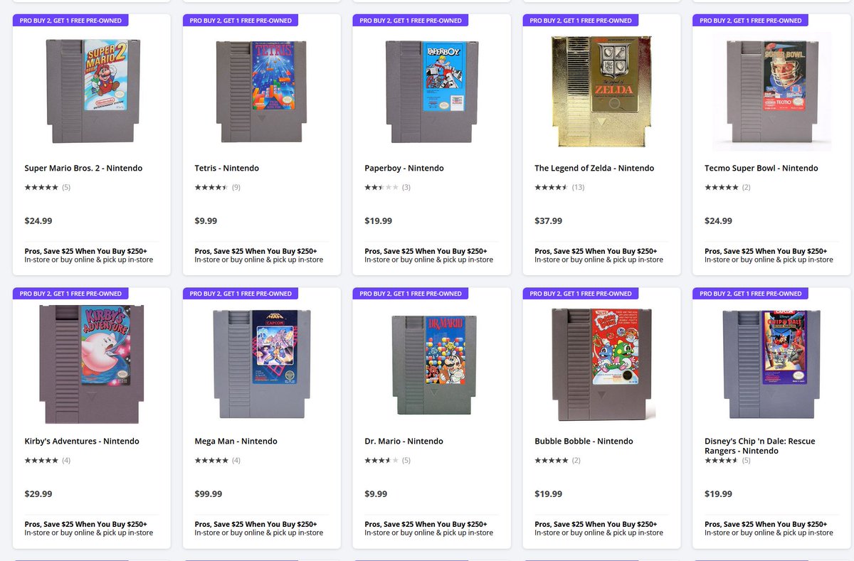 videogamedeals's tweet photo. Buy 2, Get 1 Free on All Pre-Owned Retro Games via GameStop (Pro Members Only). https://t.co/F7Ola3lOYM https://t.co/xcsS14liMM