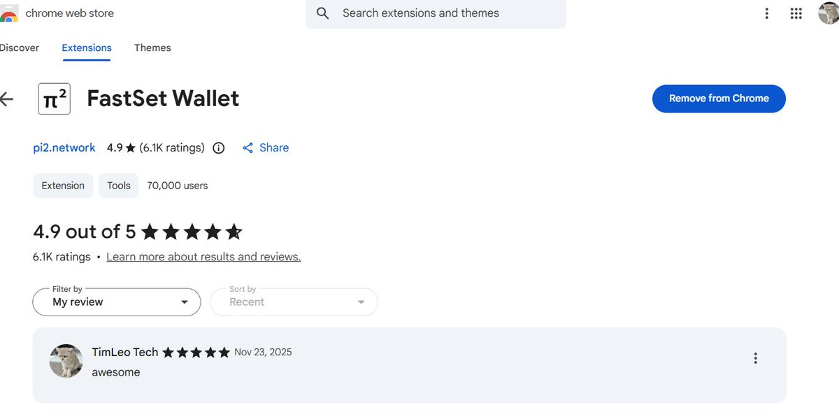 TimLeoTech's tweet image. Review the FastSet Wallet Extension in the task of @Pi_Squared_Pi2  and claim your points guys. 👇