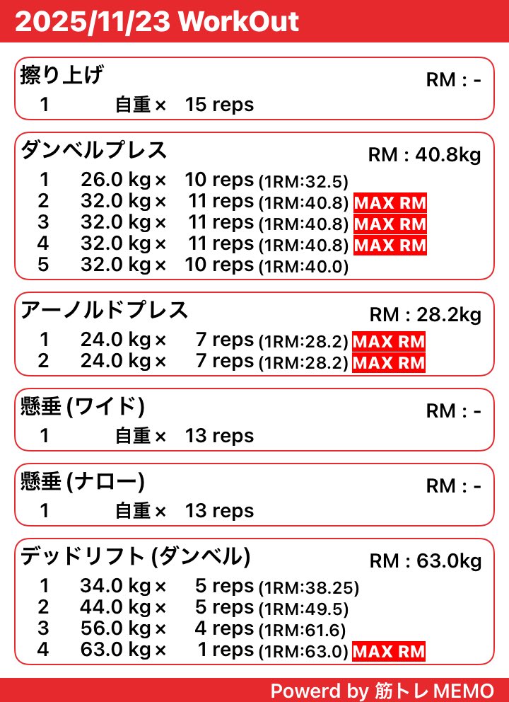 胸・肩・背中の日
 #筋トレMEMO #富民筋トレ部 x.gd/Q7PW6