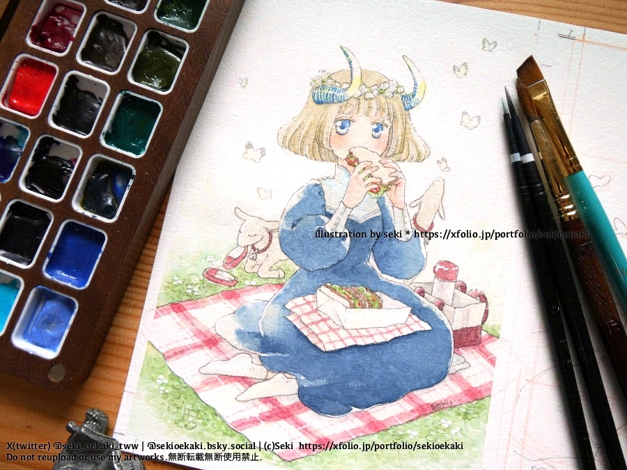 seki_oekaki_tww's tweet image. 【展示会のお知らせ】
ARTs*LABoさま主催「HQ Exhibiton 05」へ額装5点、ATC8点で参加します。よろしくお願いいたします！
◆会期　2025/11/26(水)〜11/29(土)13時〜19時
（初日16時開始、2日目より作品販売開始） 
◆会場　Gallery CORSO 
（東京都千代田区神田神保町3-1-6日建ビル3F）
#ArtsLABo