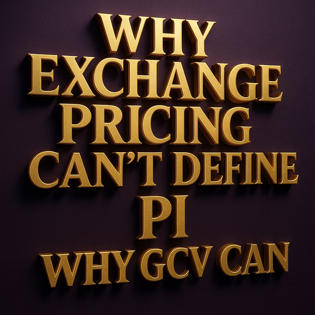 jojo102102's tweet image. 🐇🐇🐇PI GCV NEWS: ARTICLE #3/10  – Why Exchange Pricing Can’t Define Pi – And Why GCV Can

By Mr. JoJo – Assistant Executive Director, GCV Core Team

1. A New Type of Digital Asset Requires a New Way of Defining Value

In the crypto world, price is usually determined by one…