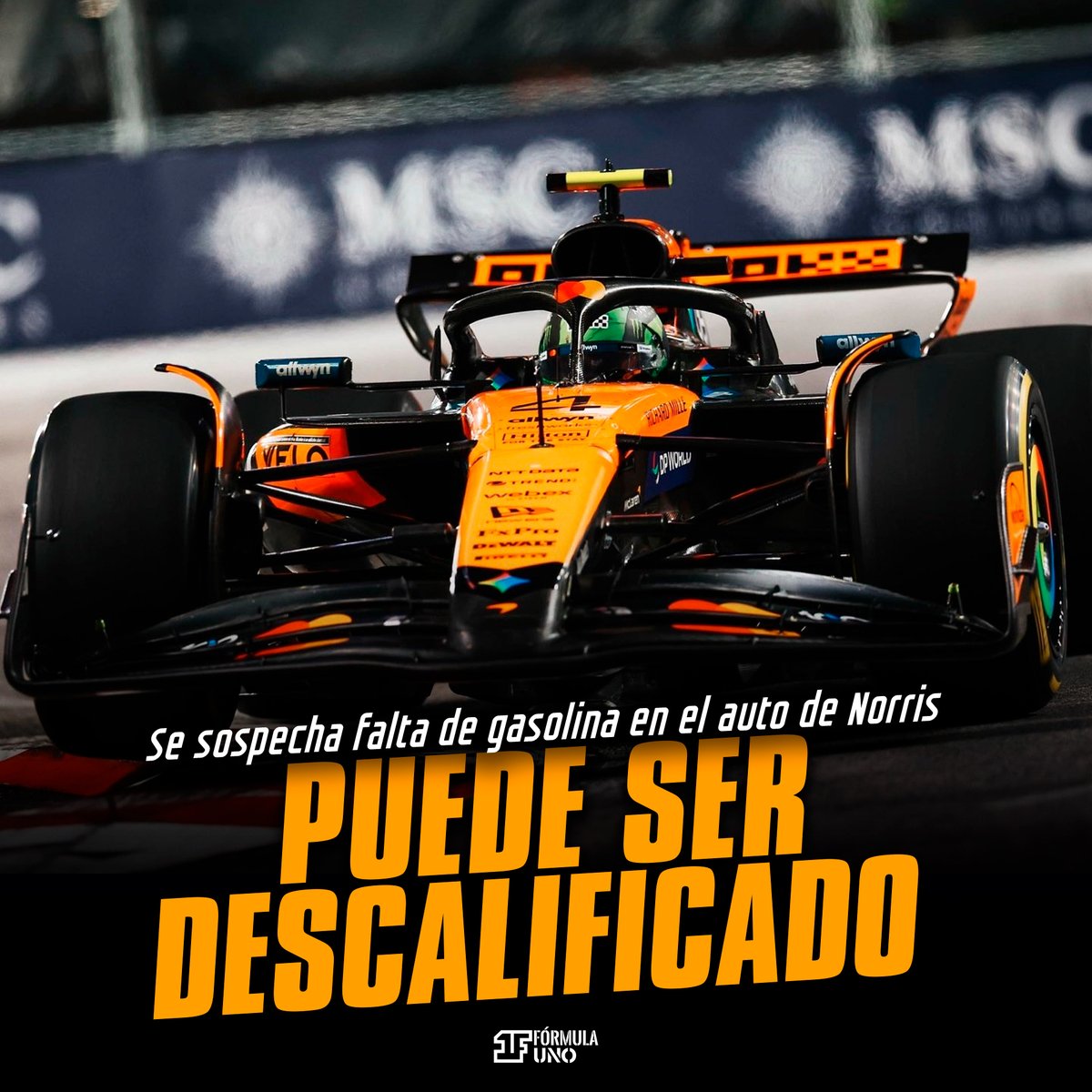 1FMasters's tweet image. ¿DESCALIFICACIÓN PARA NORRIS?🚨 La FIA inspecciona el garaje de McLaren: se sospecha una falta de gasolina en el MCL39 de Lando Norris. Esto podría conllevar la descalificación en #LasVegasGP