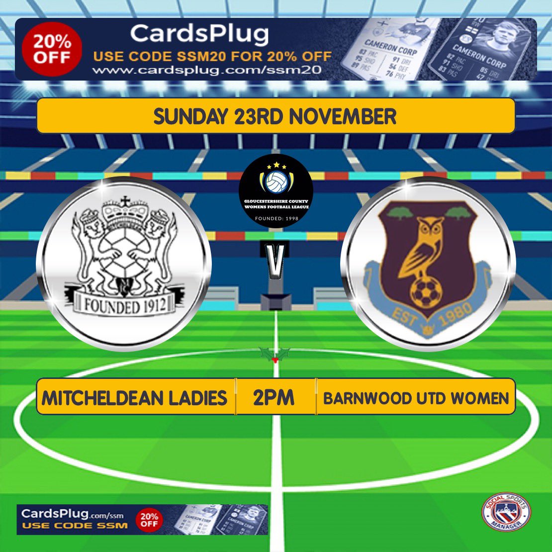 Today the ladies take on <a href="/BarnwoodUnited/">Barnwood United</a> woman at home. This was a close match at the beginning of the season so we are in for a tough game. Why not come down and give the ladies some support.