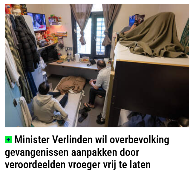 verstrepen's tweet image. Tja, dit is nu eens een voorbeeld van efficiënt politiek bestuur in België. Laat het even inzinken... #gevangenissen #overbevolking