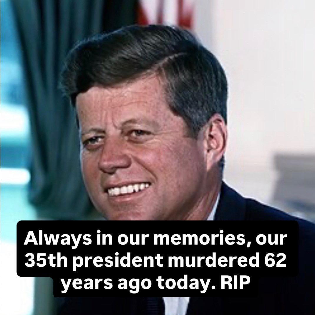 RabbiShmuley's tweet photo. Always in our memories, our 35th president murdered 62 years ago today. RIP https://t.co/CcFmR6U6F6