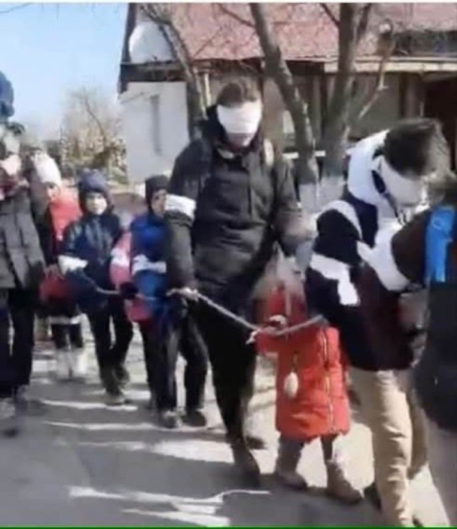 NAFOvoyager's tweet image. For those still in the dark: russian occupation is not peace — it is detention camps, torture, sexual violence, mutilations, and killings.