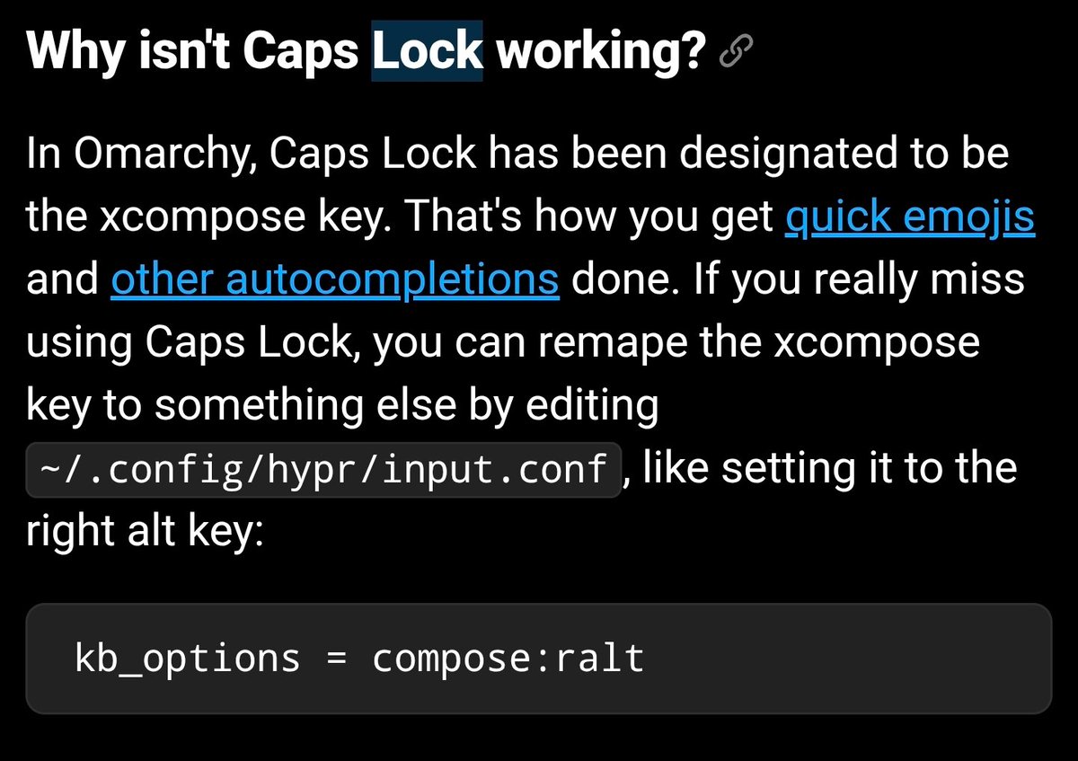 dhh's tweet image. See the troubleshooting part of the manual. learn.omacom.io/2/the-omarchy-…