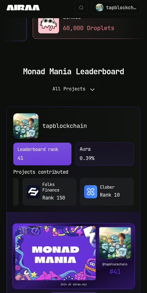 TAPBlockchain's tweet image. Gm lads happy sunday 🔥🔥🔥
I&apos;ve conquered the rankings! 
Moved rank on  @zk_agi 16 to  14, @FolksFinance rank  85 to 73, and @Neverland_Money rank  25 to 16!

Also, I strategically dumped Clober 5 to  10 because being top 5 is too much pressure. And I executed a flawless,…