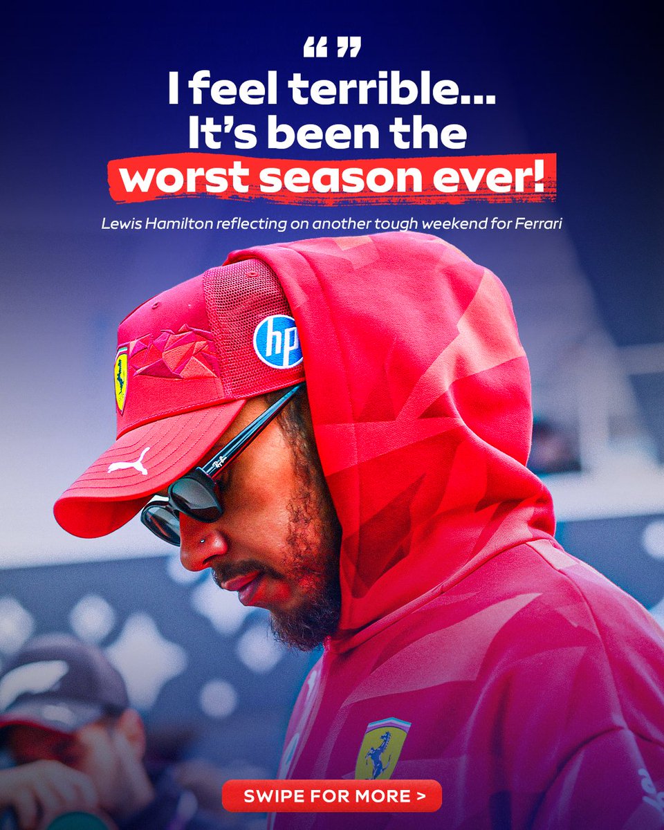 SkySportsF1's tweet image. Another difficult weekend for the seven-time world champion 😔