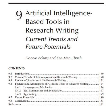 sylotechnology's tweet image. Artificial Intelligence-Based Tools in Research Writing: Full PDF at researchgate.net/publication/36…

#ai #research #PhD #phdstudent